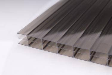 16 mm Stegdreifachplatten Polycarbonat bronze 