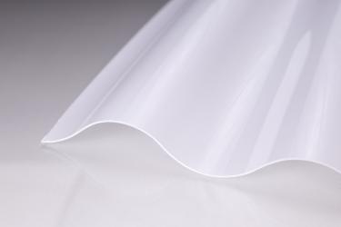 Polycarbonat Welle 76/18  weiß-opal 0,90 mm 
