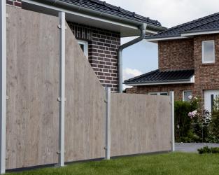 GrojaPremo HPL-Sichtschutzelement Waagrecht 180x90 Holzoptik 