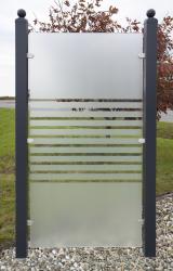 GrojaAmbiente Glas-Sichtschutzelement Senkrecht 90x180 cm Streifen 