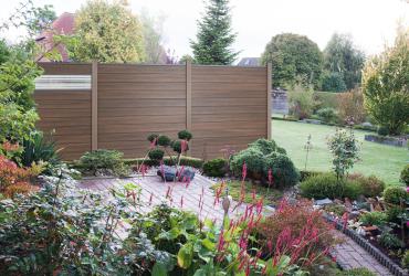 GrojaSolid BPC/Glas(15) Stecksystem180x180x1,9 cm Walnuss co-extrudiert 