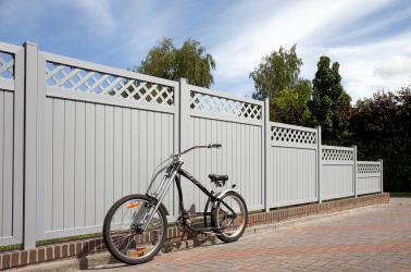 BasicLine Sichtschutz Typ C 180 Silbergrau 180x180 