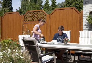 BasicLine Sichtschutz Typ I 180 Holzdekor 180 x 210/180 cm 